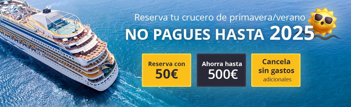 Banner de las condiciones de la promoción Ahorra hasta 500€ en tu crucero