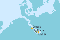 Visitando Praga (República Checa), Praga (República Checa), Praga (República Checa), Praga (República Checa), Melnik (República Checa), Dresde (Alemania), Praga (República Checa)