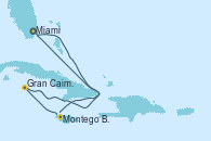 Visitando Miami (Florida/EEUU), Montego Bay (Jamaica), Gran Caimán (Islas Caimán), Miami (Florida/EEUU)