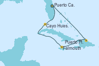 Visitando Puerto Cañaveral (Florida), Cayo Hueso (Key West/Florida), Falmouth (Jamaica), Puerto Plata, Republica Dominicana, Puerto Cañaveral (Florida)