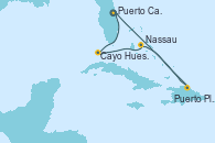 Visitando Puerto Cañaveral (Florida), Cayo Hueso (Key West/Florida), Nassau (Bahamas), Puerto Plata, Republica Dominicana, Puerto Cañaveral (Florida)