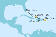 Visitando Fort Lauderdale (Florida/EEUU), Grand Turks(Turks & Caicos), Puerto Plata, Republica Dominicana, San Juan (Puerto Rico), Fort Lauderdale (Florida/EEUU)