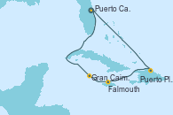 Visitando Puerto Cañaveral (Florida), Gran Caimán (Islas Caimán), Falmouth (Jamaica), Puerto Plata, Republica Dominicana, Puerto Cañaveral (Florida)