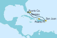 Visitando Puerto Cañaveral (Florida), Nassau (Bahamas), San Juan (Puerto Rico), Puerto Plata, Republica Dominicana, Puerto Cañaveral (Florida), Nassau (Bahamas), San Juan (Puerto Rico), Puerto Plata, Republica Dominicana, Puerto Cañaveral (Florida)