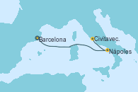 Visitando Barcelona, Nápoles (Italia), Civitavecchia (Roma)