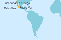 Visitando San Diego (California/EEUU), Ensenada (México), Cabo San Lucas (México), Puerto Vallarta (México), San Diego (California/EEUU)
