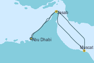Visitando Abu Dhabi (Emiratos Árabes Unidos), Muscat (Omán), Jasab (Omán), Abu Dhabi (Emiratos Árabes Unidos)