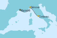 Visitando Marsella (Francia), Génova (Italia), Civitavecchia (Roma)