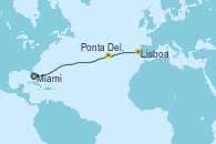 Visitando Miami (Florida/EEUU), Ponta Delgada (Azores), Lisboa (Portugal)