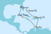 Visitando Tampa (Florida), Gran Caimán (Islas Caimán), Aruba (Antillas), Puerto Plata, Republica Dominicana, Great Stirrup Cay (Bahamas)