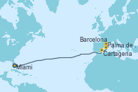 Visitando Miami (Florida/EEUU), Cartagena (Murcia), Palma de Mallorca (España), Barcelona