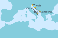 Visitando Bari (Italia), Trieste (Italia), Zadar (Croacia), Dubrovnik (Croacia), Bari (Italia)