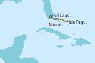 Visitando Fort Lauderdale (Florida/EEUU), Nassau (Bahamas), Isla Pequeña (San Salvador/Bahamas), Fort Lauderdale (Florida/EEUU)