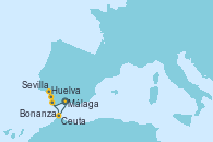 Visitando Málaga, Bonanza, Sevilla (España), Huelva (España), Ceuta (España), Málaga