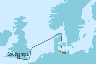 Visitando Southampton (Inglaterra), Kiel (Alemania)