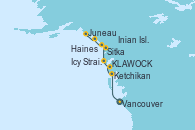 Visitando Vancouver (Canadá), Ketchikan (Alaska), KLAWOCK, Sitka (Alaska), Icy Strait Point (Alaska), Inian Islands (Alaska/Usa), Haines (Alaska), Juneau (Alaska)