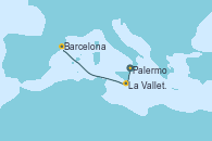 Visitando Palermo (Italia), La Valletta (Malta), Barcelona