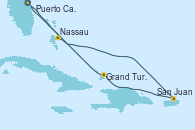 Visitando Puerto Cañaveral (Florida), Nassau (Bahamas), San Juan (Puerto Rico), Grand Turks(Turks & Caicos), Puerto Cañaveral (Florida)