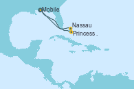 Visitando Mobile (Alabama), Princess Cays (Caribe), Nassau (Bahamas), Mobile (Alabama)