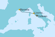 Visitando Civitavecchia (Roma), Livorno, Pisa y Florencia (Italia), Marsella (Francia)