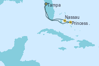 Visitando Tampa (Florida), Princess Cays (Caribe), Nassau (Bahamas), Tampa (Florida)