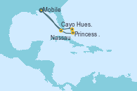 Visitando Mobile (Alabama), Cayo Hueso (Key West/Florida), Princess Cays (Caribe), Nassau (Bahamas), Mobile (Alabama)