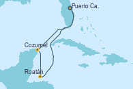 Visitando Puerto Cañaveral (Florida), Cozumel (México), Roatán (Honduras), Puerto Cañaveral (Florida)