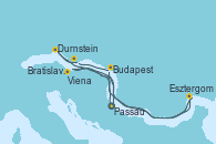 Visitando Passau (Alemania), Viena (Austria), Esztergom (Hungría), Budapest (Hungría), Budapest (Hungría), Bratislava (Eslovaquia), Bratislava (Eslovaquia), Durnstein (Austria), Passau (Alemania)