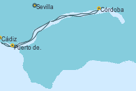 Visitando Sevilla (España), Cádiz (España), Puerto de Santa María (España), Sevilla (España), Córdoba (España), Sevilla (España)