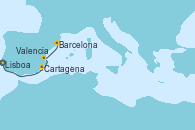 Visitando Lisboa (Portugal), Cartagena (Murcia), Valencia, Barcelona