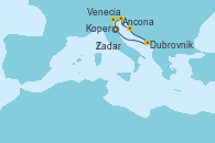 Visitando Ancona (Italia), Venecia (Italia), Koper (Eslovenia), Zadar (Croacia), Dubrovnik (Croacia), Ancona (Italia)