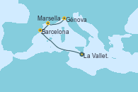 Visitando La Valletta (Malta), Barcelona, Marsella (Francia), Génova (Italia)