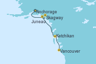 Visitando Anchorage (Alaska), Skagway (Alaska), Juneau (Alaska), Ketchikan (Alaska), Vancouver (Canadá)