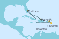 Visitando Fort Lauderdale (Florida/EEUU), Puerto Plata, Republica Dominicana, Charlotte Amalie (St. Thomas), Basseterre (Antillas), Fort Lauderdale (Florida/EEUU)