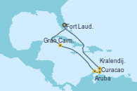 Visitando Fort Lauderdale (Florida/EEUU), Gran Caimán (Islas Caimán), Aruba (Antillas), Curacao (Antillas), Kralendijk (Antillas), Fort Lauderdale (Florida/EEUU)