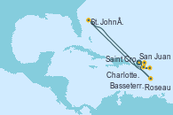 Visitando San Juan (Puerto Rico), Charlotte Amalie (St. Thomas), Saint Croix (Islas Vírgenes), Basseterre (Antillas), St. John´s (Antigua y Barbuda), Roseau (Dominica), San Juan (Puerto Rico)