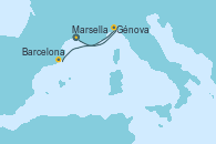 Visitando Marsella (Francia), Génova (Italia), Barcelona