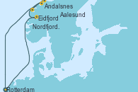 Visitando Rotterdam (Holanda), Eidfjord (Hardangerfjord/Noruega), Andalsnes (Noruega), Nordfjordeid, Aalesund (Noruega), Rotterdam (Holanda)