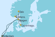 Visitando Rotterdam (Holanda), Copenhague (Dinamarca), Oslo (Noruega), Kristiansand (Noruega), Skagen (Dinamarca), Rotterdam (Holanda)