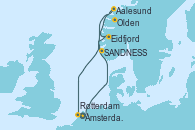 Visitando Ámsterdam (Holanda), Eidfjord (Hardangerfjord/Noruega), Aalesund (Noruega), Olden (Noruega), SANDNESS (STAVANGER), Rotterdam (Holanda)