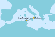 Visitando La Goulette (Tunez), Palermo (Italia)