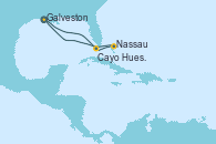 Visitando Galveston (Texas), Cayo Hueso (Key West/Florida), Nassau (Bahamas), Galveston (Texas)