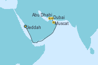 Visitando Jeddah (Arabia Saudí), Muscat (Omán), Dubai, Abu Dhabi (Emiratos Árabes Unidos)