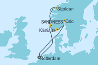 Visitando Rotterdam (Holanda), Skjolden (Noruega), SANDNESS (STAVANGER), Kristiansand (Noruega), Oslo (Noruega), Rotterdam (Holanda)