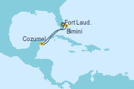 Visitando Fort Lauderdale (Florida/EEUU), Bimini (Bahamas), Cozumel (México), Fort Lauderdale (Florida/EEUU)