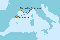 Visitando Barcelona, Génova (Italia), Marsella (Francia)